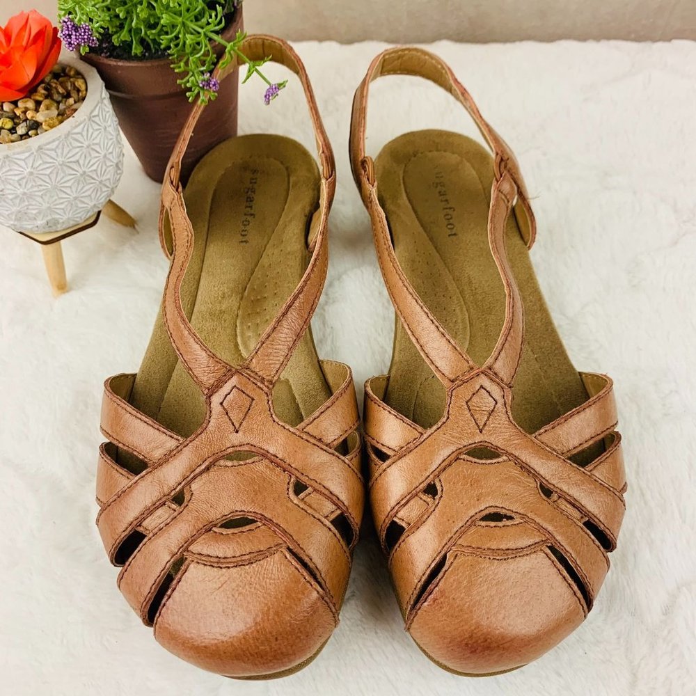 Sugarfoot Brown Leather Sandals I Women's Size 10